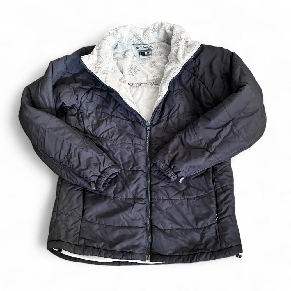 Columbia Woman’s Vertex Core Interchange charcoal puffer ski, winter jacket